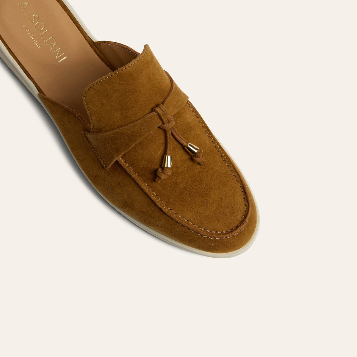 Lisa Slide Sneaker Tassels - Bronze Suede
