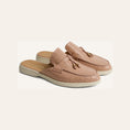 Load image into Gallery viewer, Lisa Slide Sneaker Tassels - Nude croc
