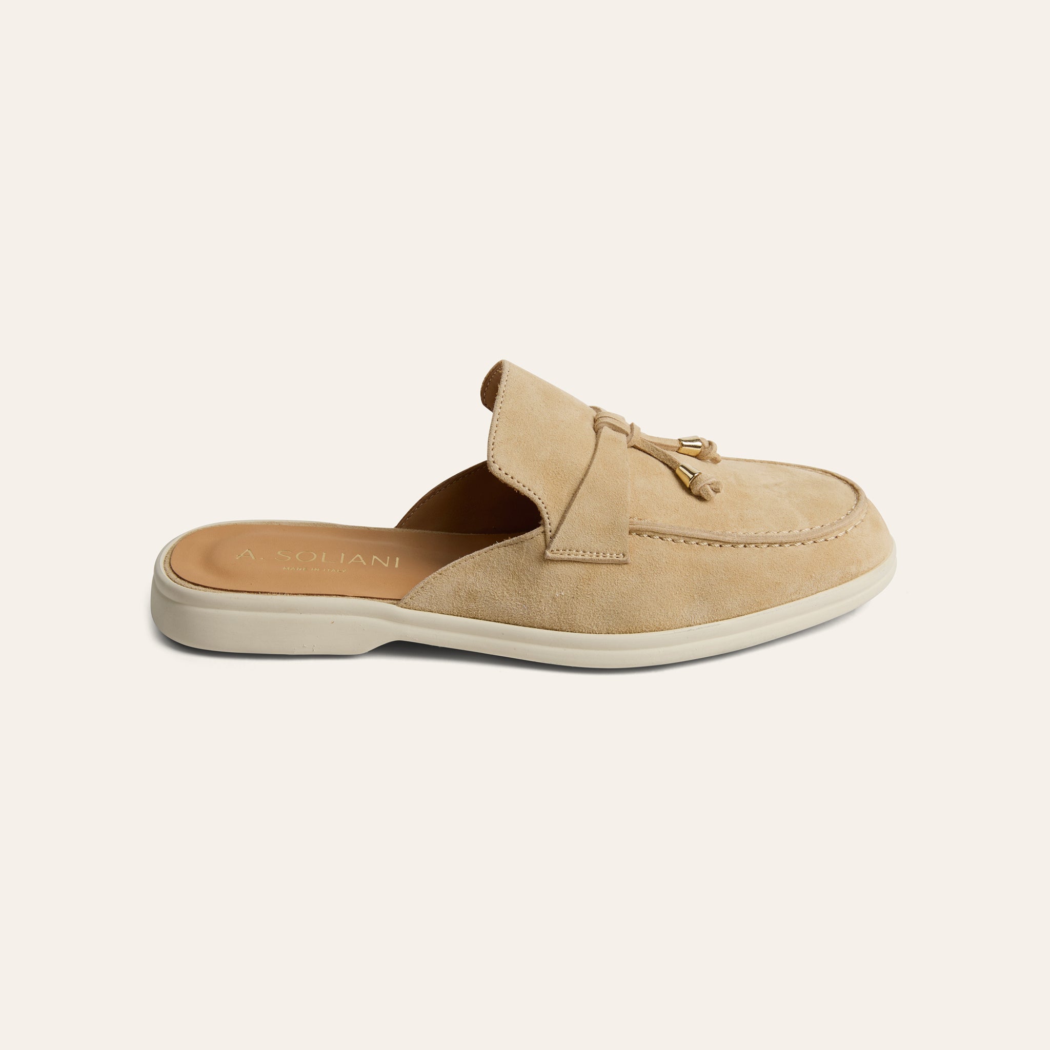 Lisa Slide Sneaker Tassels - Sand Suede