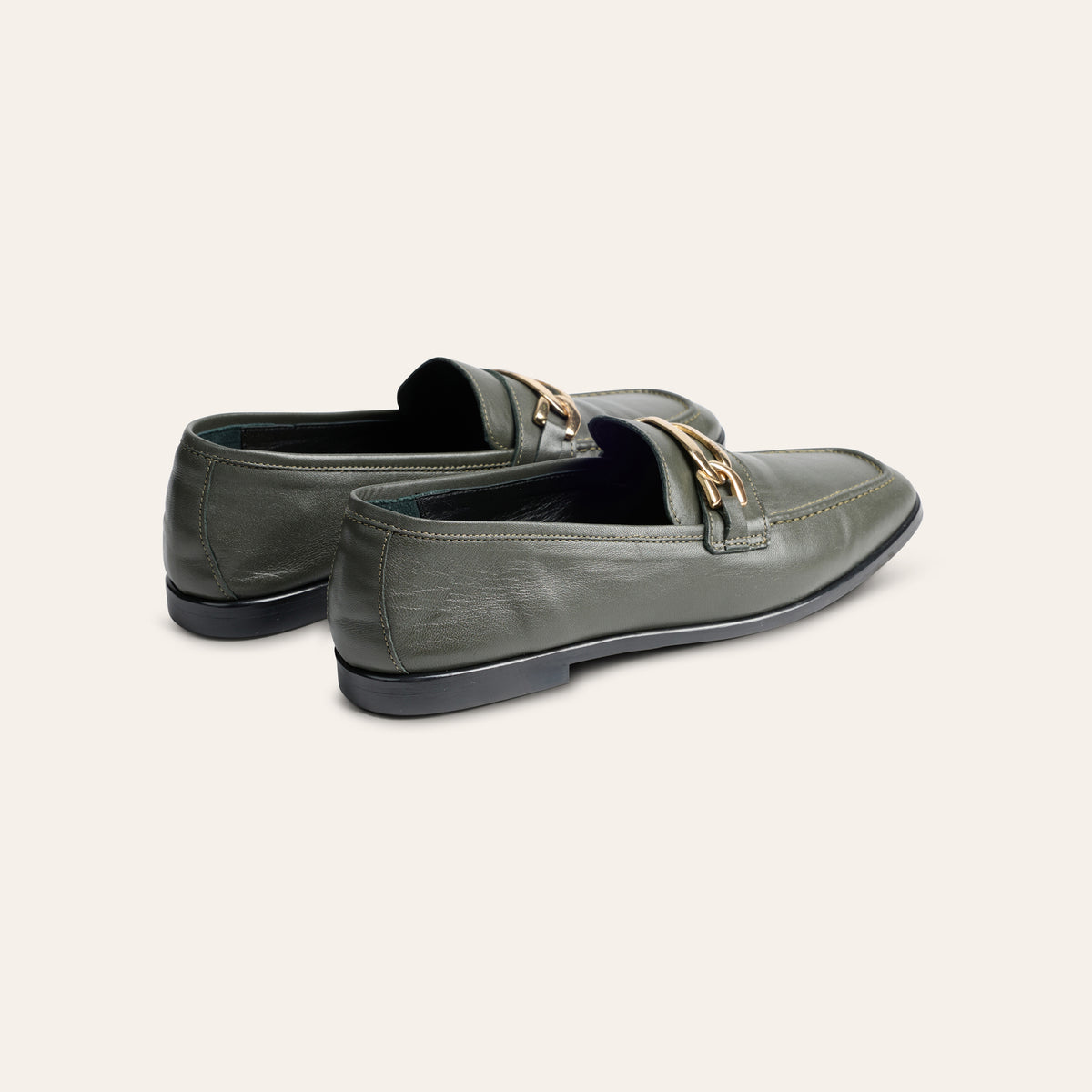 Lodi Due Chain - Olive Leather