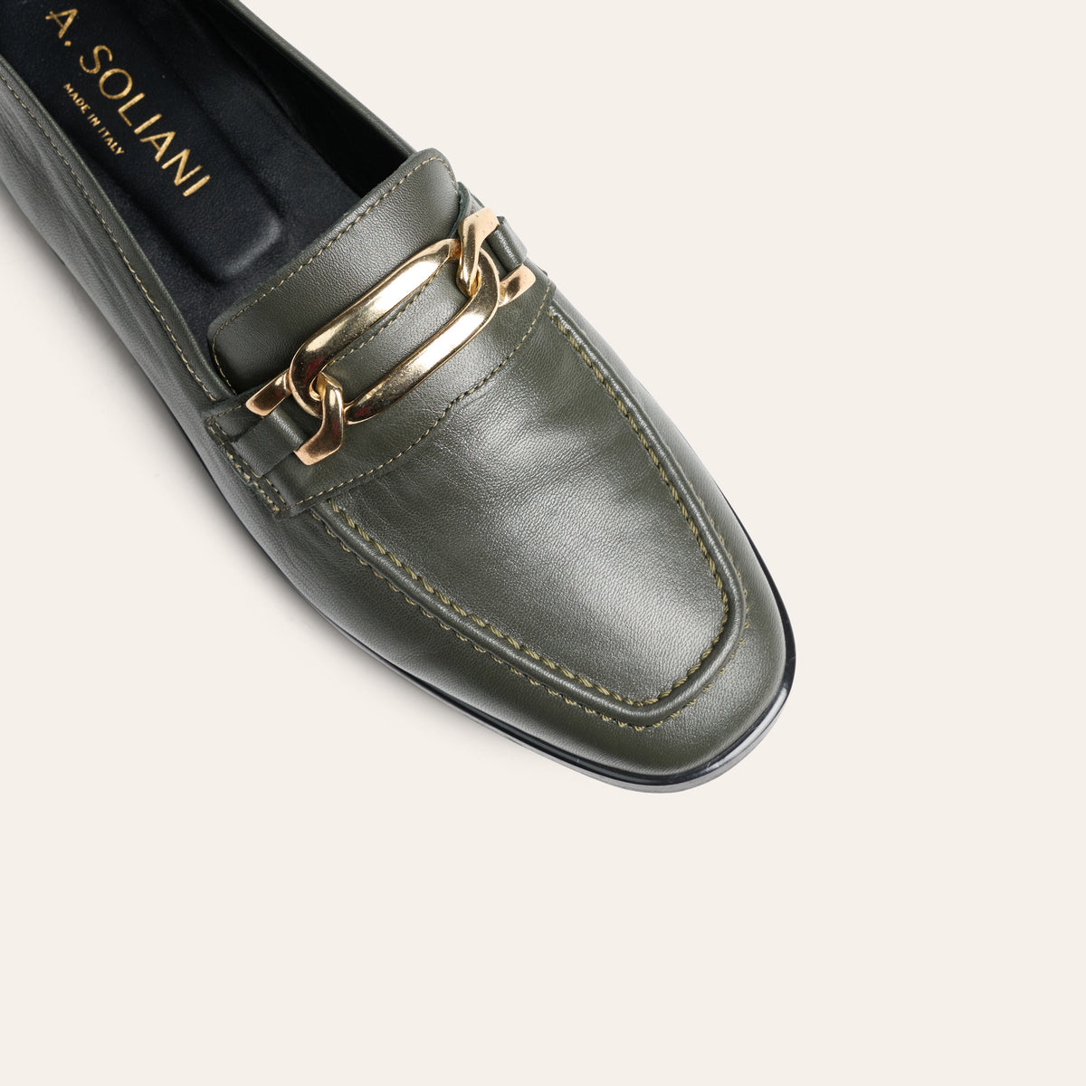 Lodi Due Chain - Olive Leather