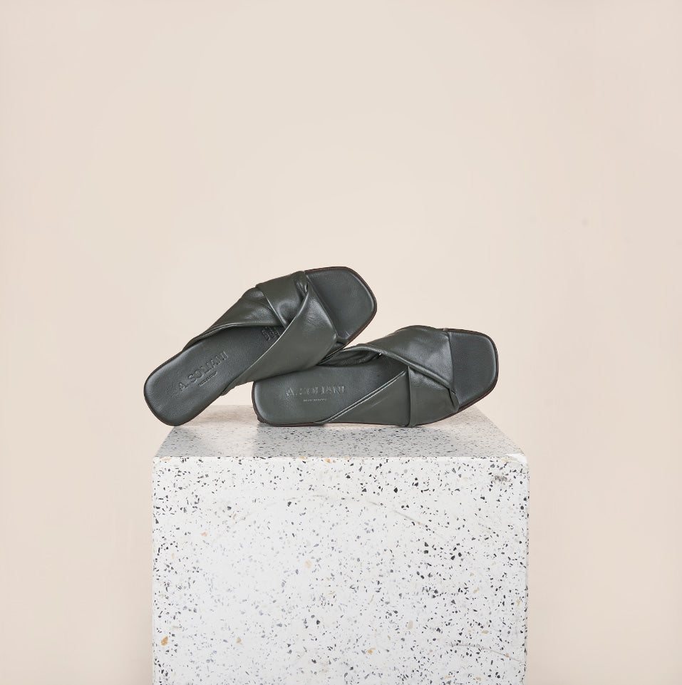 Lecce - Olive Nappa Sandals