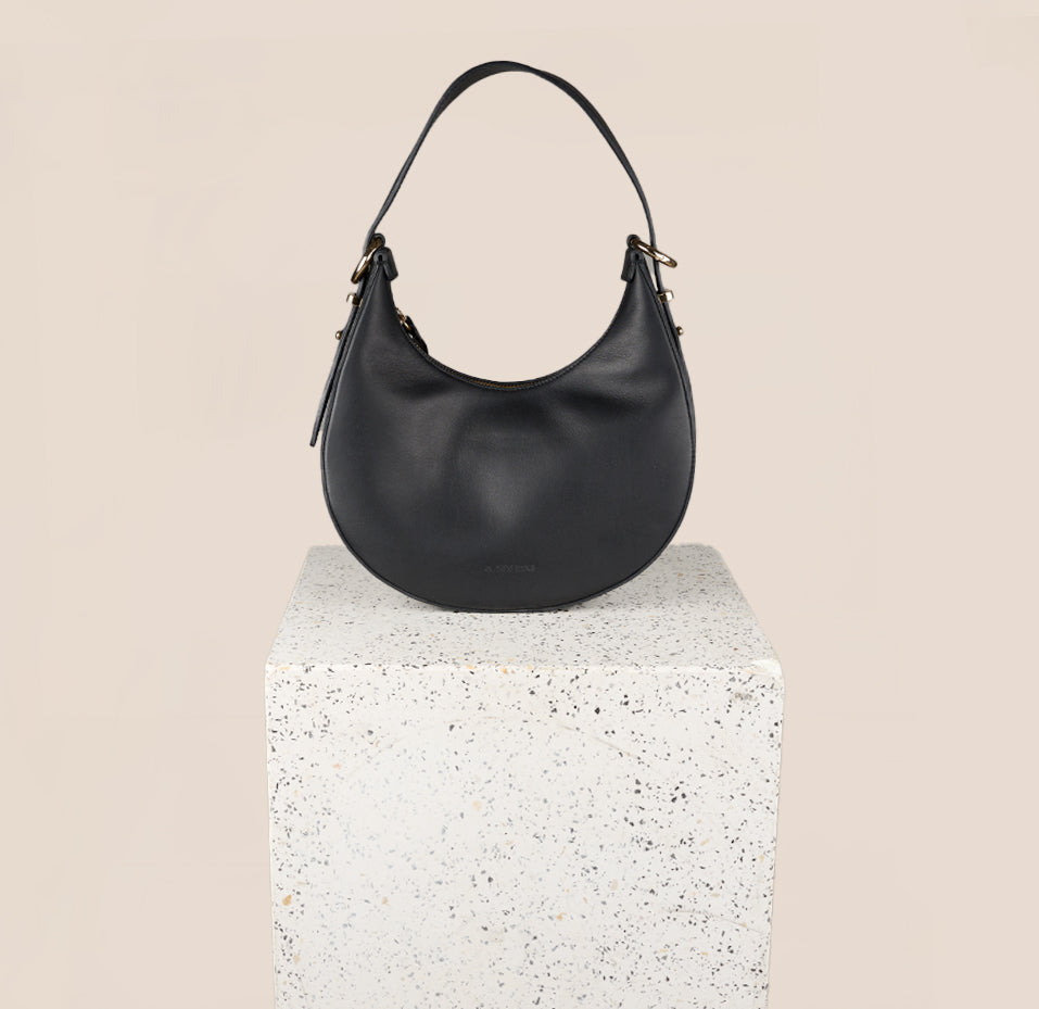 Luna Crossbody Bag for Women In Black Leather