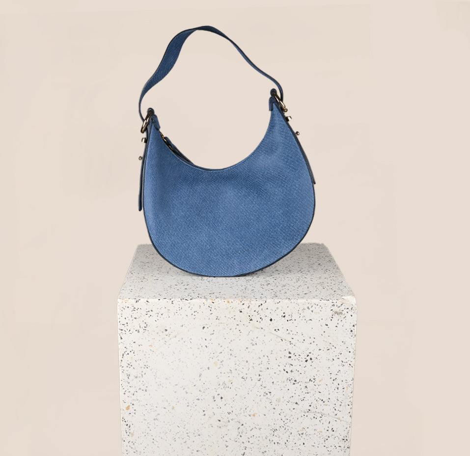 Luna Denim Suede Purse