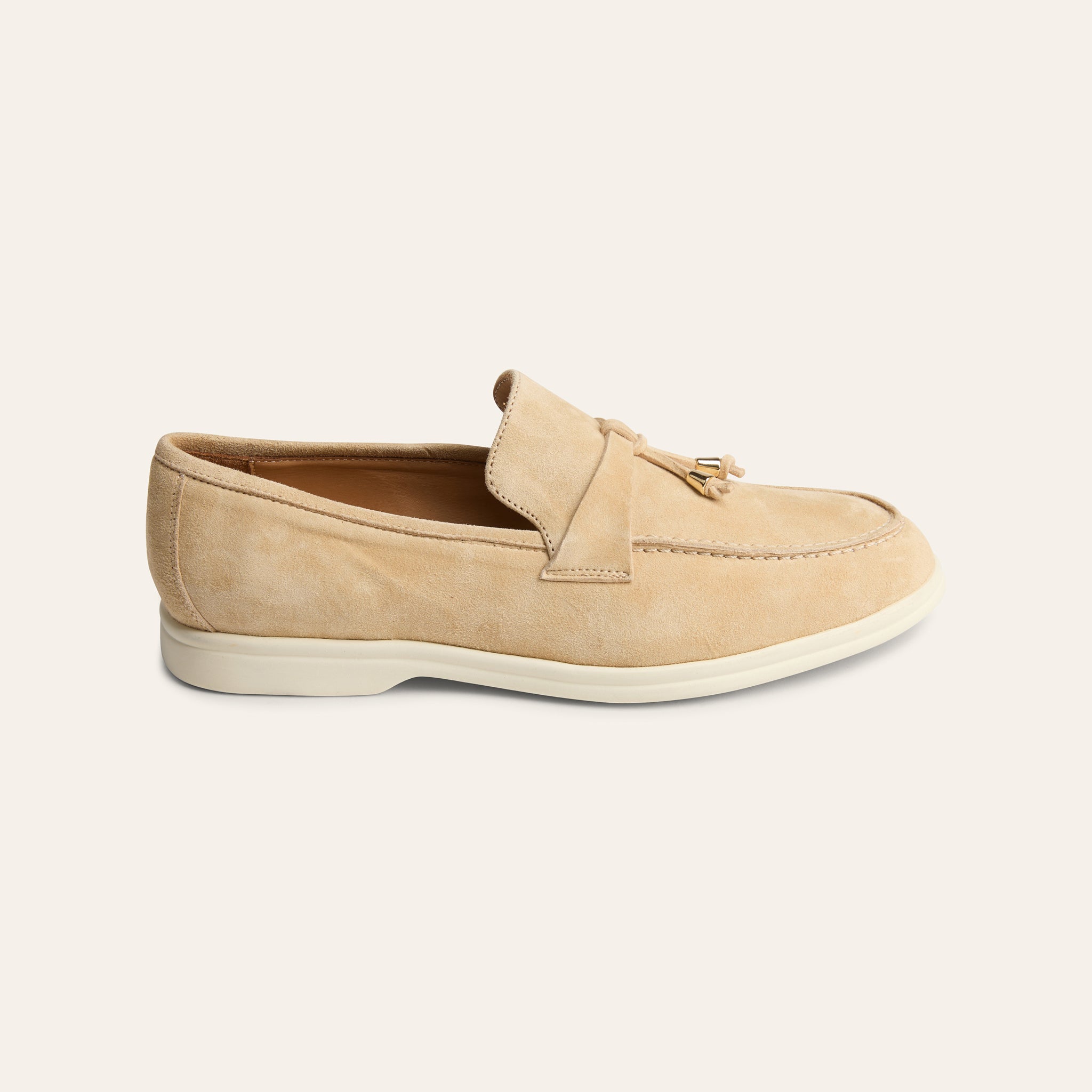 Lisa Tassels- Sand Suede