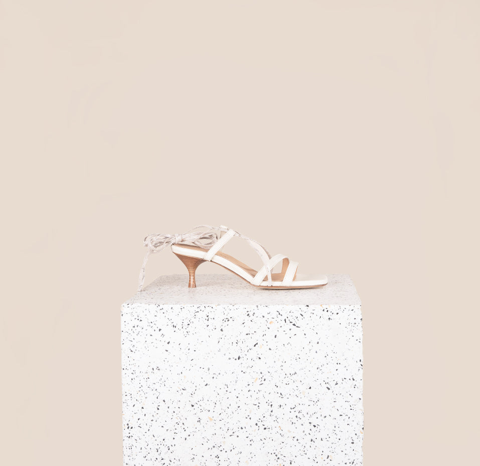 Rimini Ivory Heeled Sandals