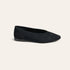Black suede flats