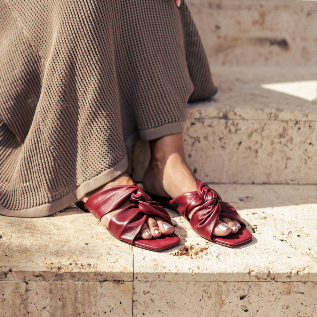Sandals.