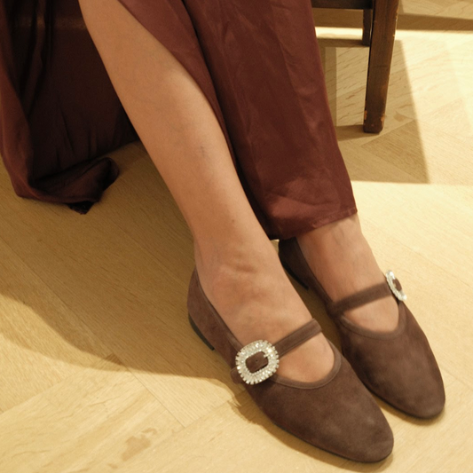 Gemma - Chocolate Suede