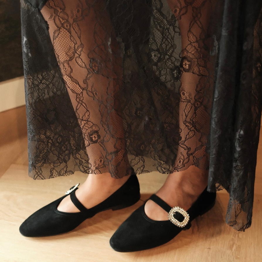 Gemma - Black Suede