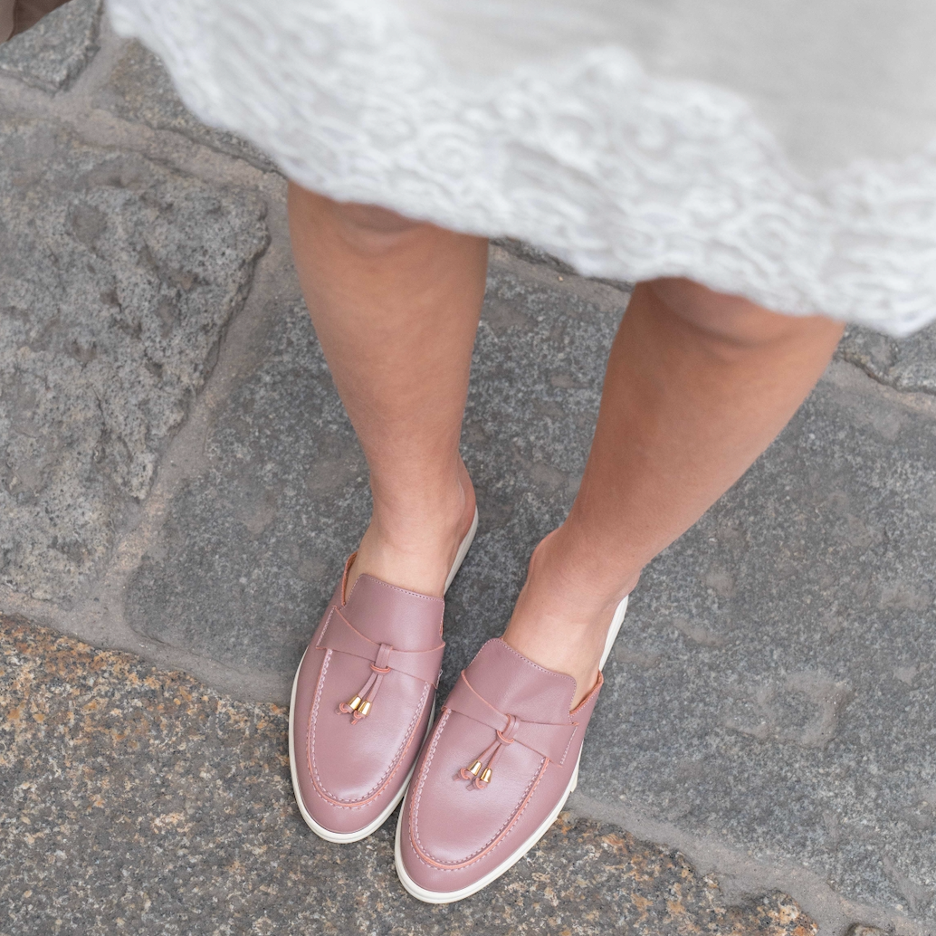Lisa Slide Sneaker Tassels - Mauve