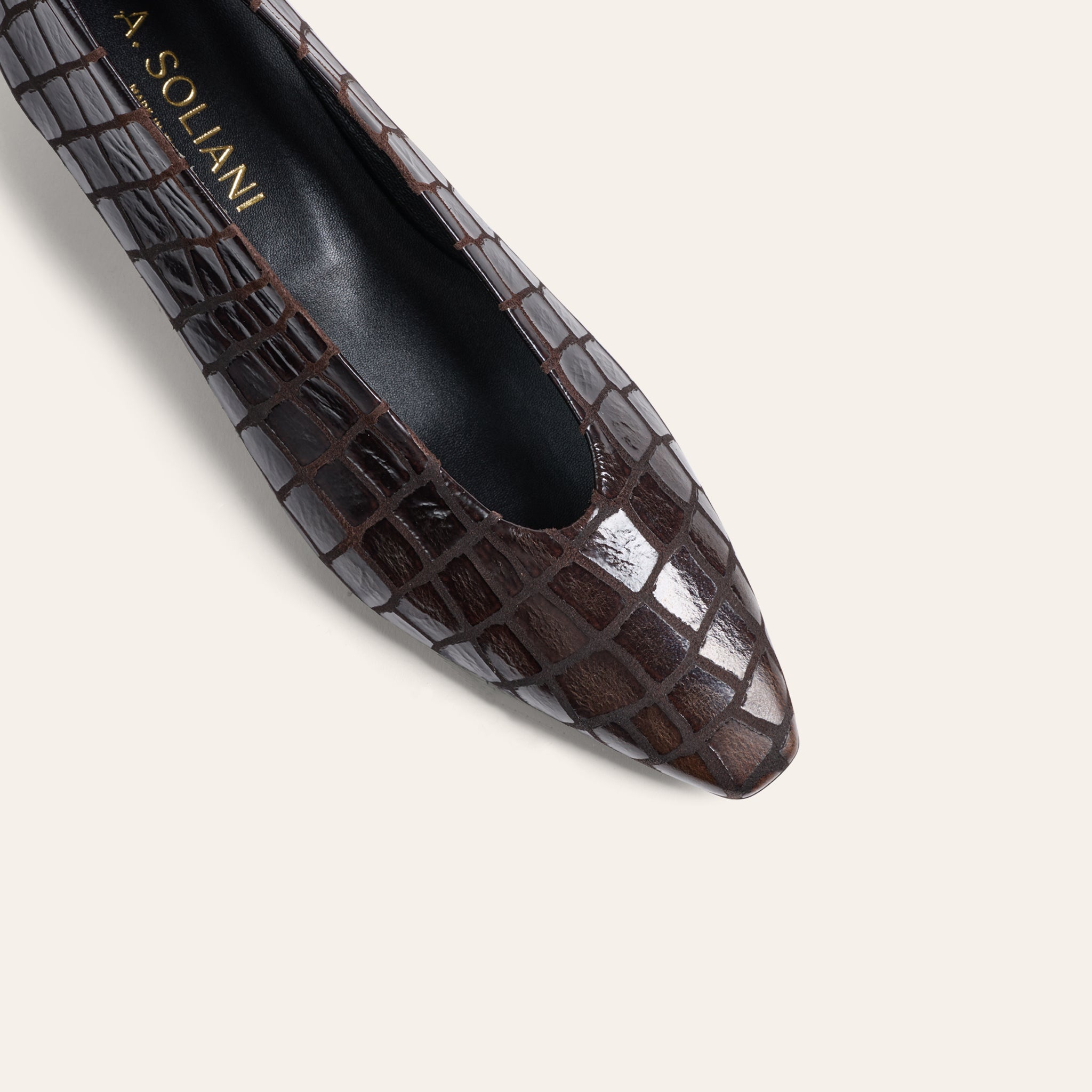 Treviso Heel - Chocolate Croc