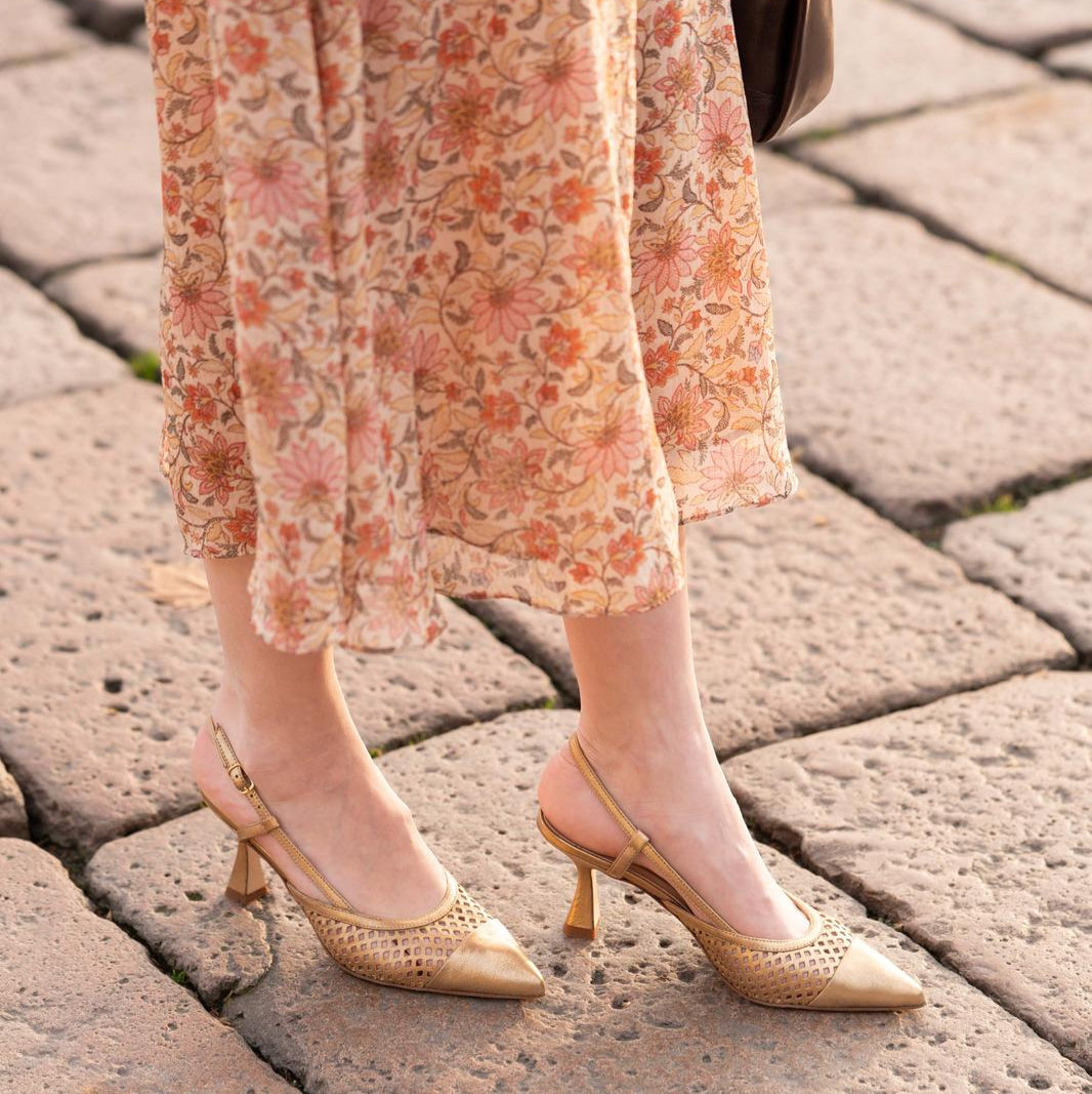 emma perforated gold
