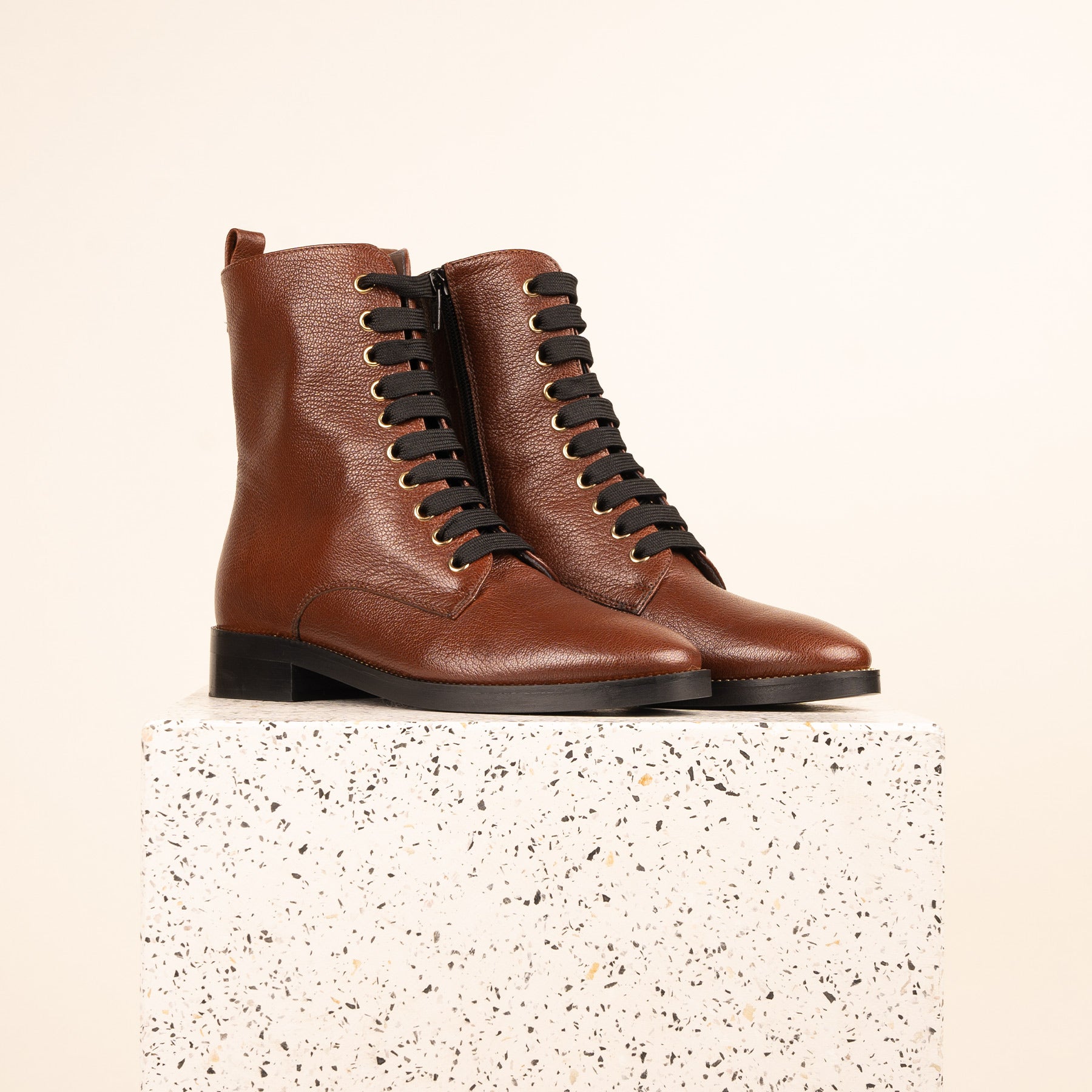 Asti Due - Cognac Pebbled Leather