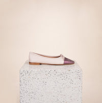 Ballet Flats in Petal/Berry Made with Italian Leather