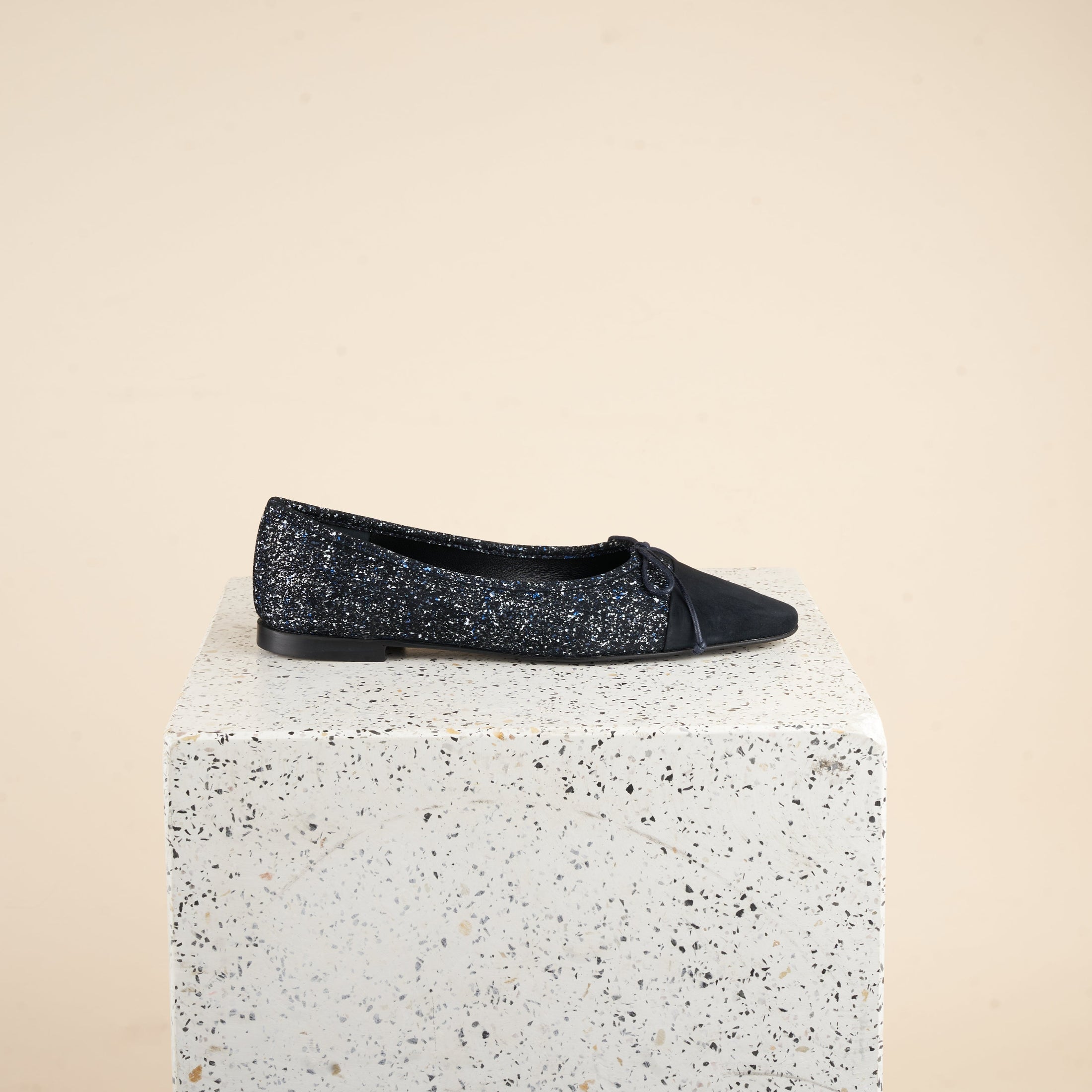 Como - Blue Tweed/Black Suede