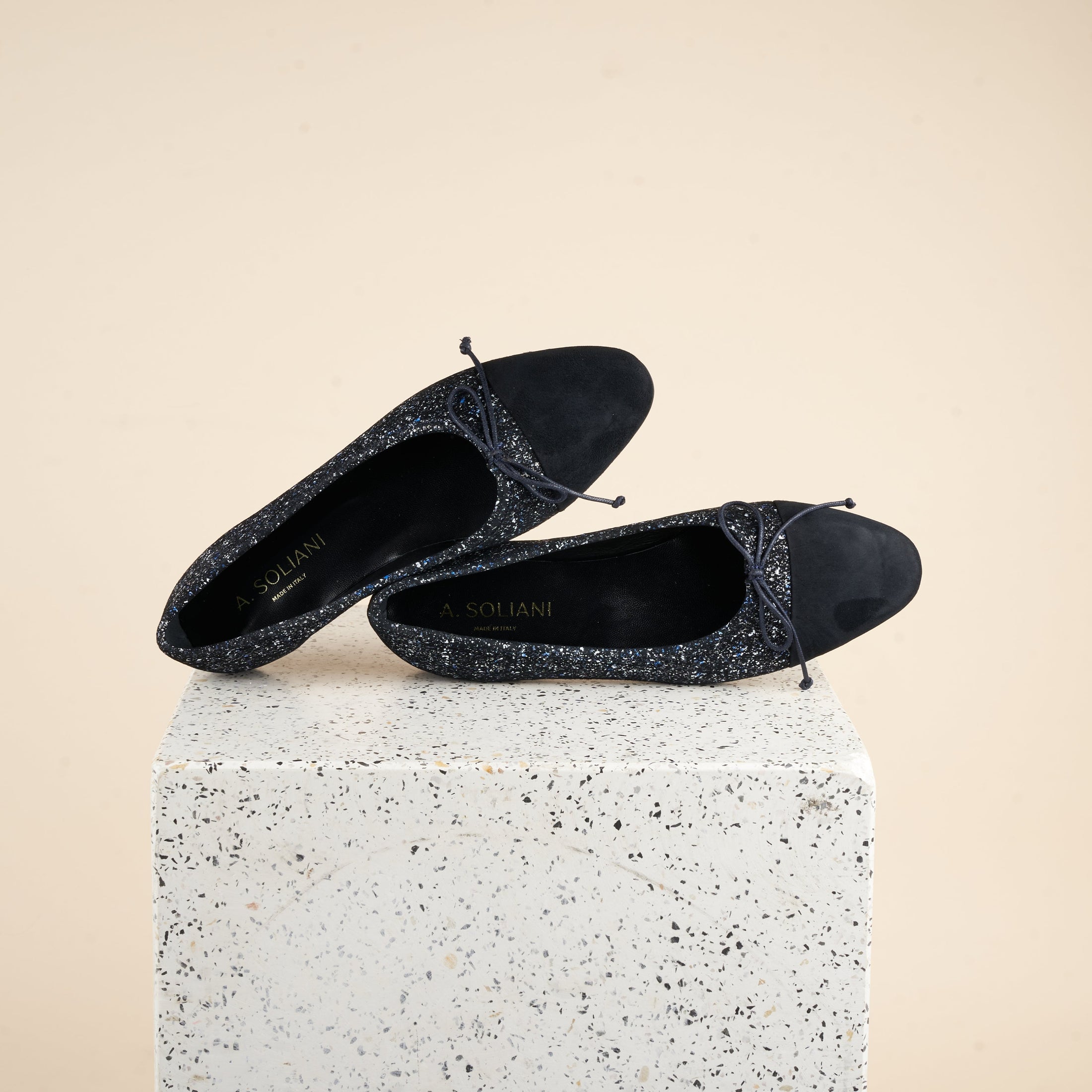 Como - Blue Tweed/Black Suede