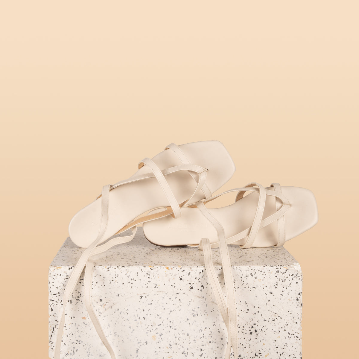 Doria - Ivory Nappa Sandals SAMPLE SALE - FINAL SALE