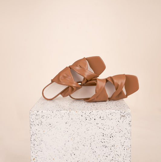 Lido - Caramel Nappa Sandals