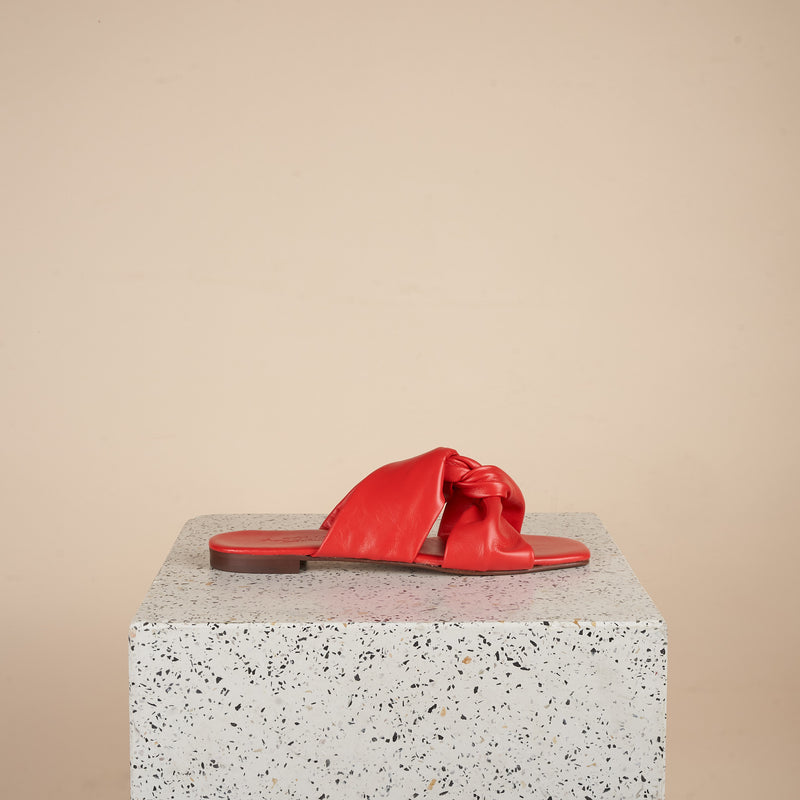Rodi - Ruby Red Nappa Sandals