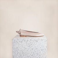 Scala Italian Leather Flats in Pink with Removable Ties