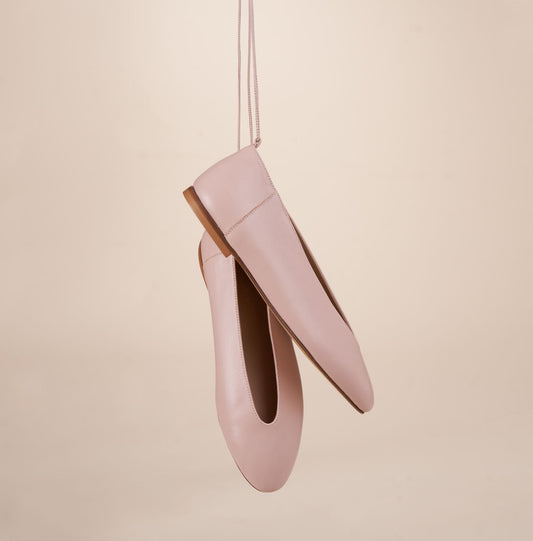 Scala Ties Light Pink Flats